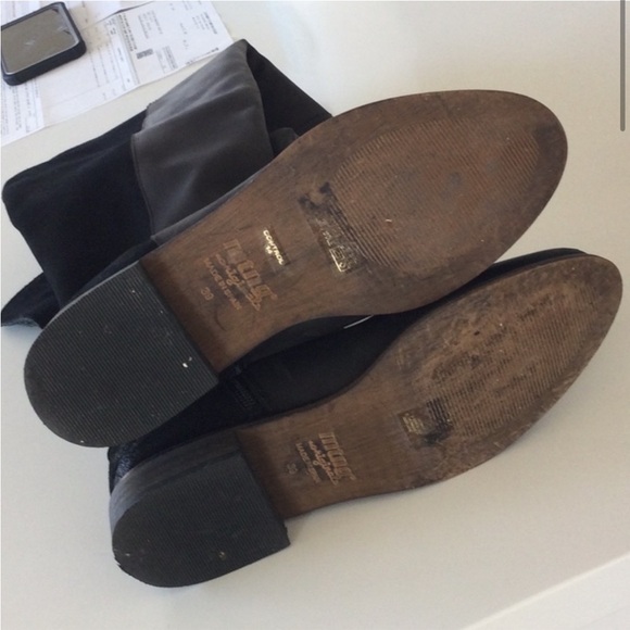 Free People Sixtyseven MTNG otk over the knee cowboy boot western leather black - Picture 2 of 4